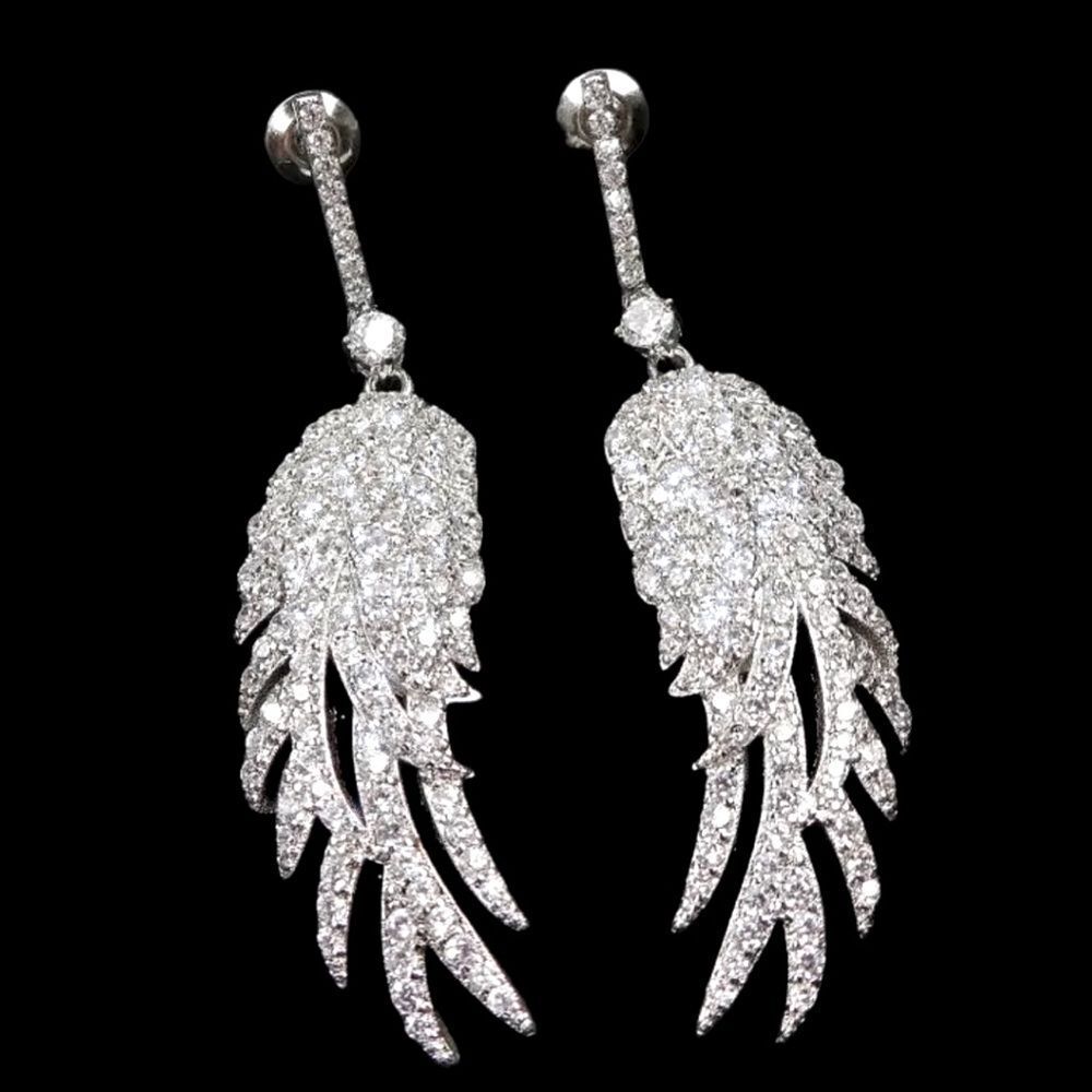 Sterling Silver Angel Wing Drop earrings